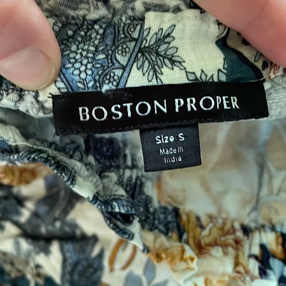 S Boston Proper Cotton Linen Dress A02‎ 6458
